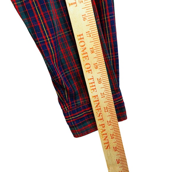 Ralph Lauren BIG SHIRT Mens Medium Red Tartan Plaid Pony Oversized Baggy Oxford - Picture 8 of 13